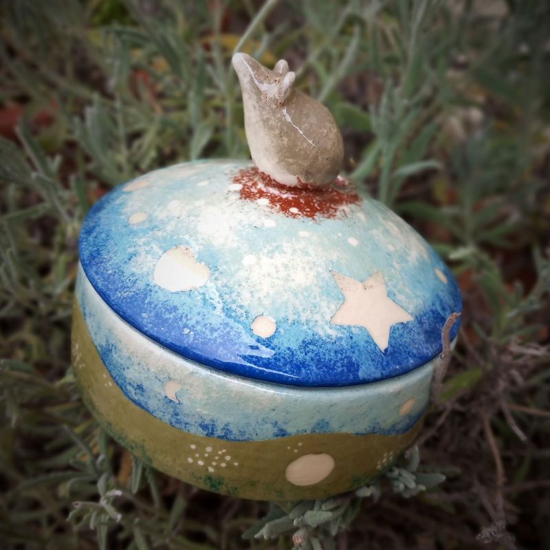 boîte à petite souris - poterie originale artisanale boîte à petite souris - poterie originale artisanale