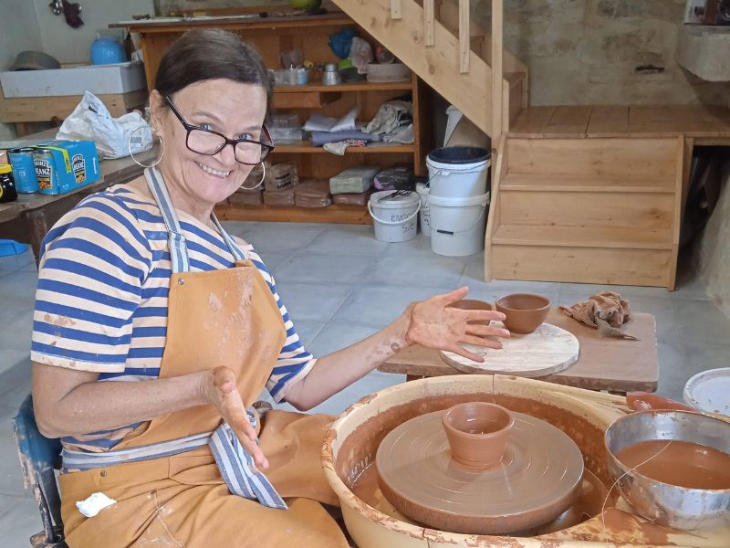 stage poterie tournage - travail au tour