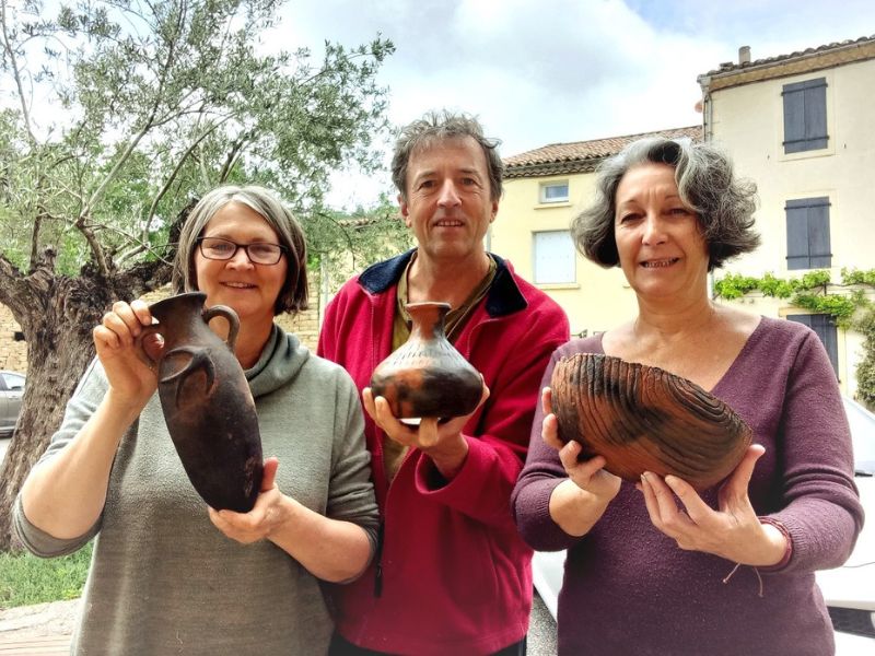 pièces du stage de poterie enfumée