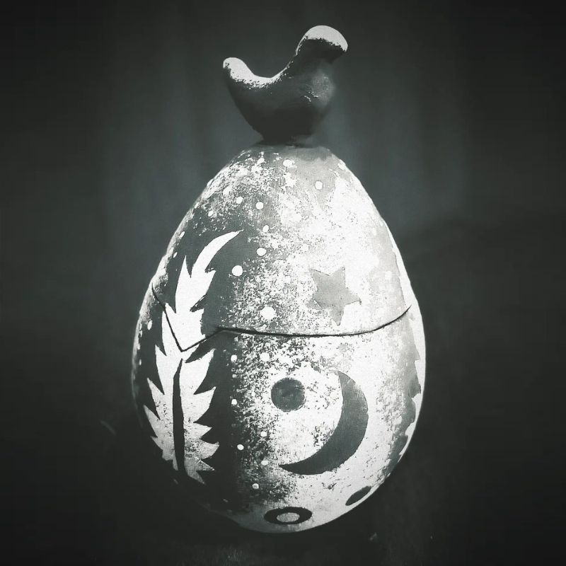 oiseau en céramique - boîte en forme d'œuf oiseau en céramique - boîte en forme d'œuf