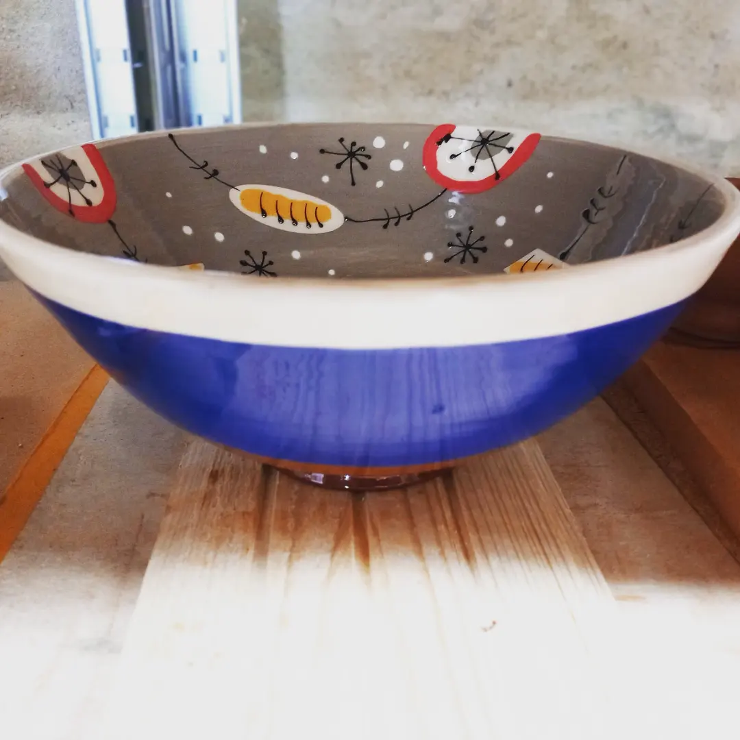 saladier poterie artisanale - Mid Century Modern style saladier poterie artisanale - Mid Century Modern style
