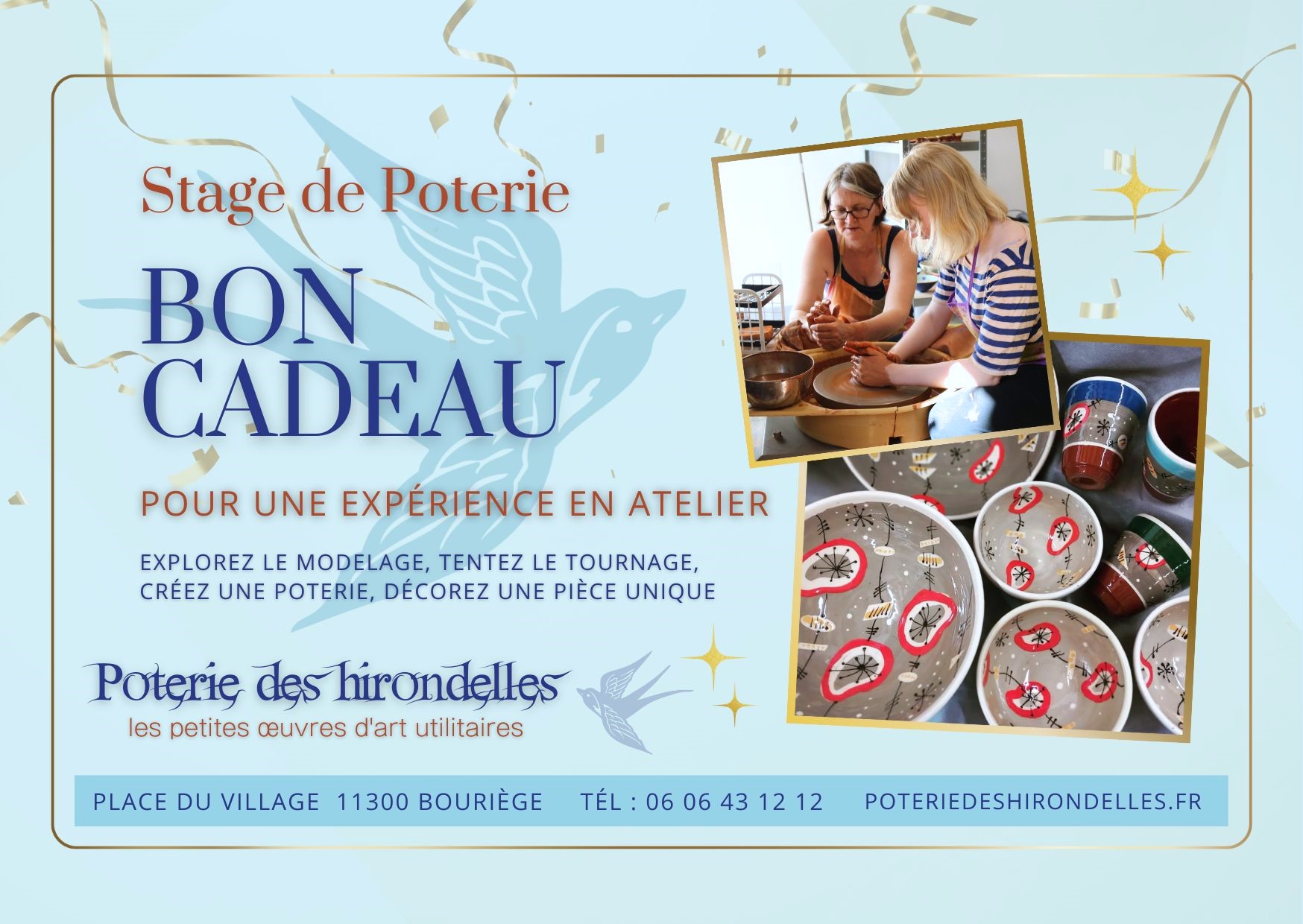 bon cadeau pour un atelier de poterie 1 bon cadeau pour un atelier de poterie