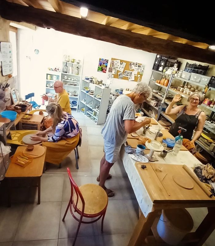 cours de poterie - groupe stage céramique en groupe