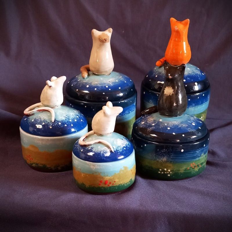 kitty boxes ceramic mug céramique artisanale